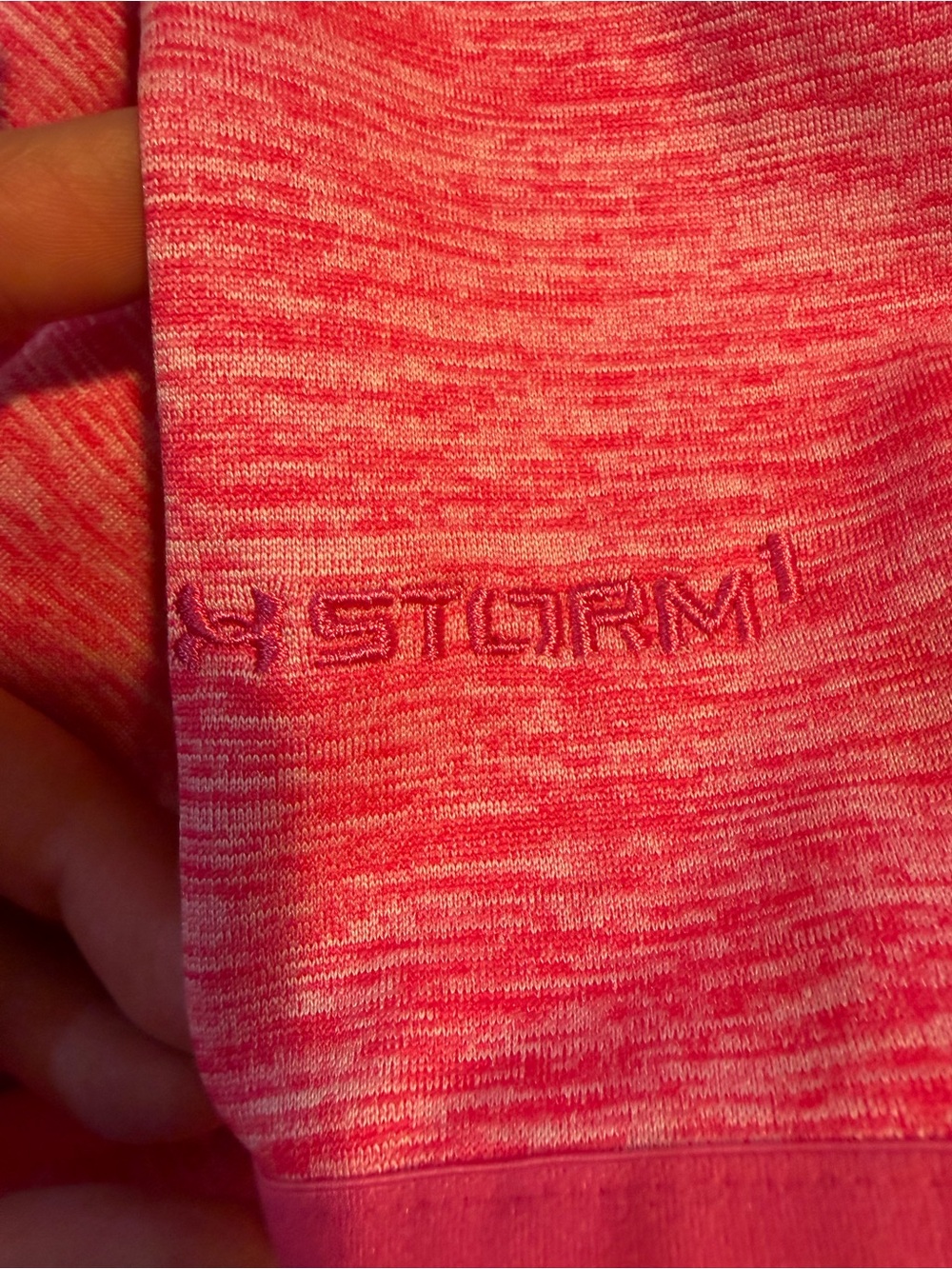 Under Armour Pink Marled Performance Hoodie - Picture 7 of 7